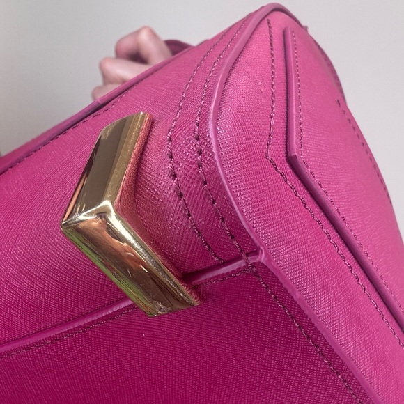 Zac Posen Saffiano Hot Pink Eartha satchel EUC - Picture 15 of 17